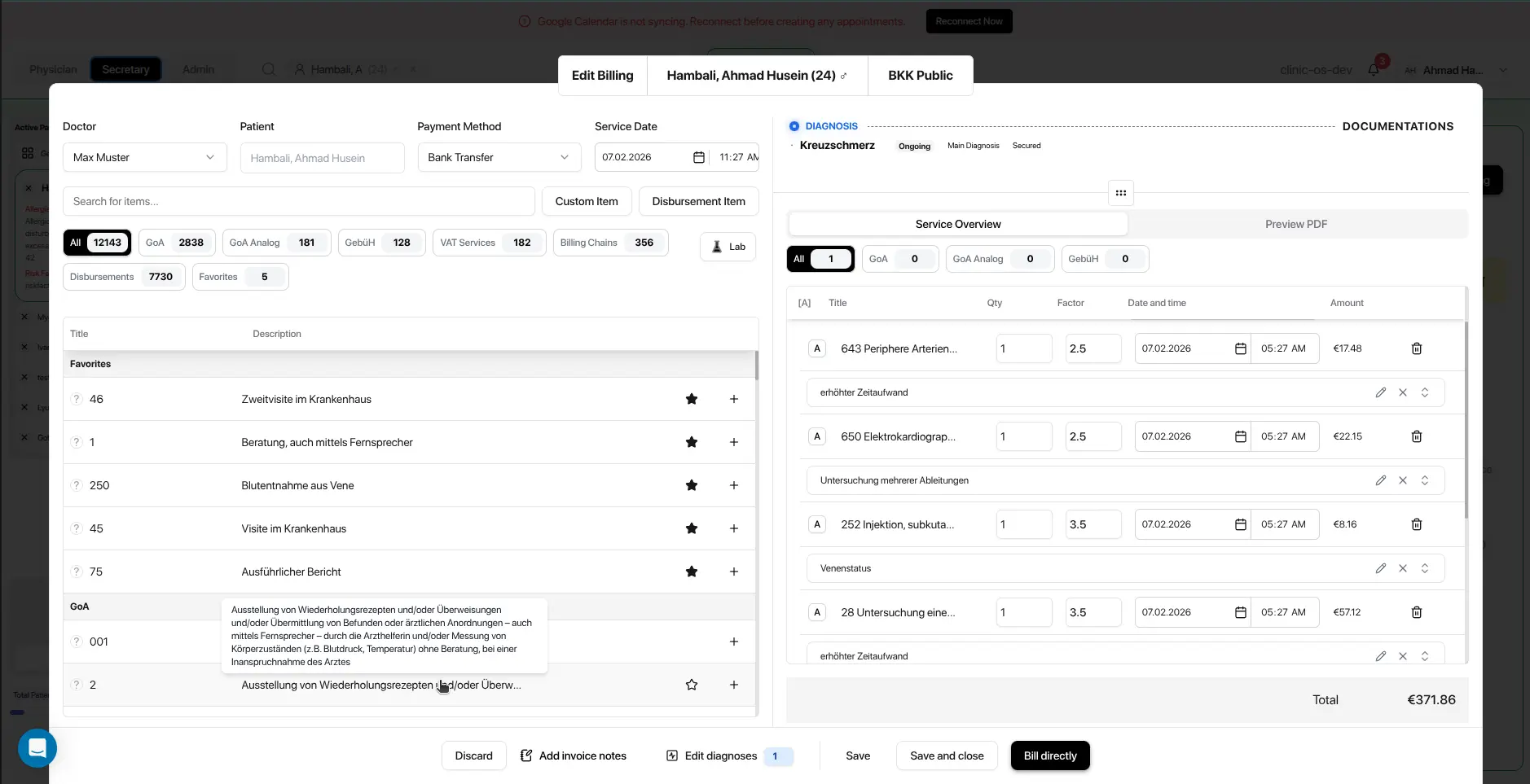ClinicOS project preview